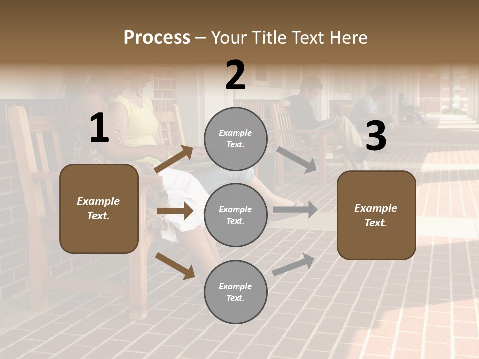 College Students On Campus. PowerPoint Template