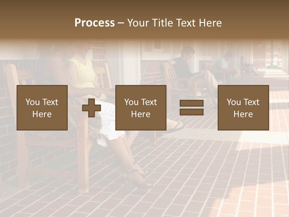 College Students On Campus. PowerPoint Template