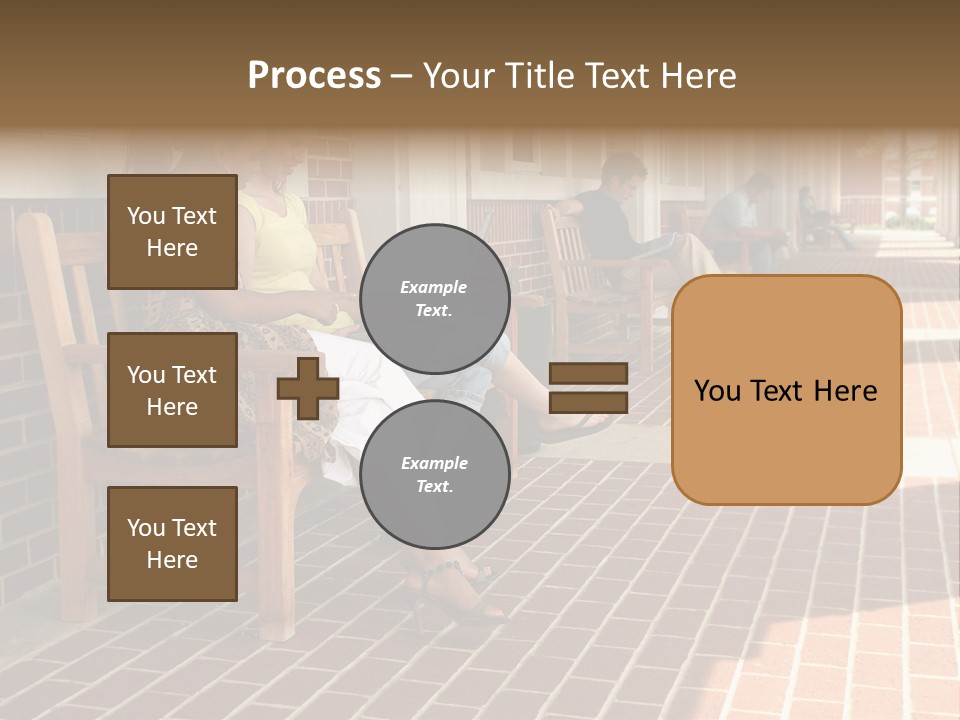 College Students On Campus. PowerPoint Template