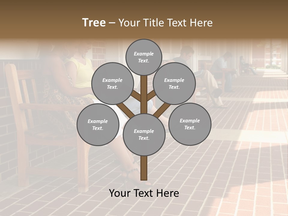 College Students On Campus. PowerPoint Template