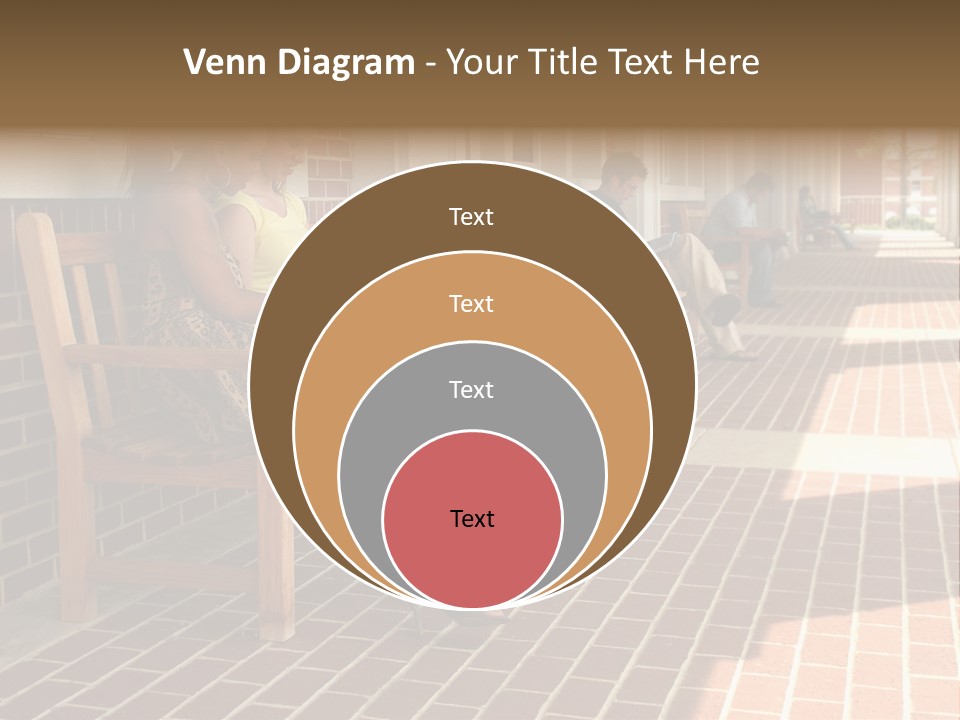 College Students On Campus. PowerPoint Template