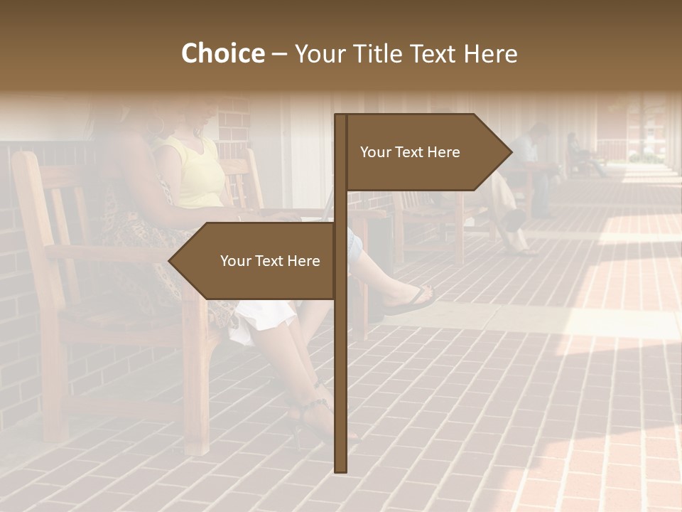 College Students On Campus. PowerPoint Template