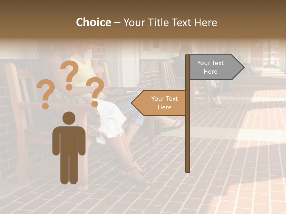 College Students On Campus. PowerPoint Template