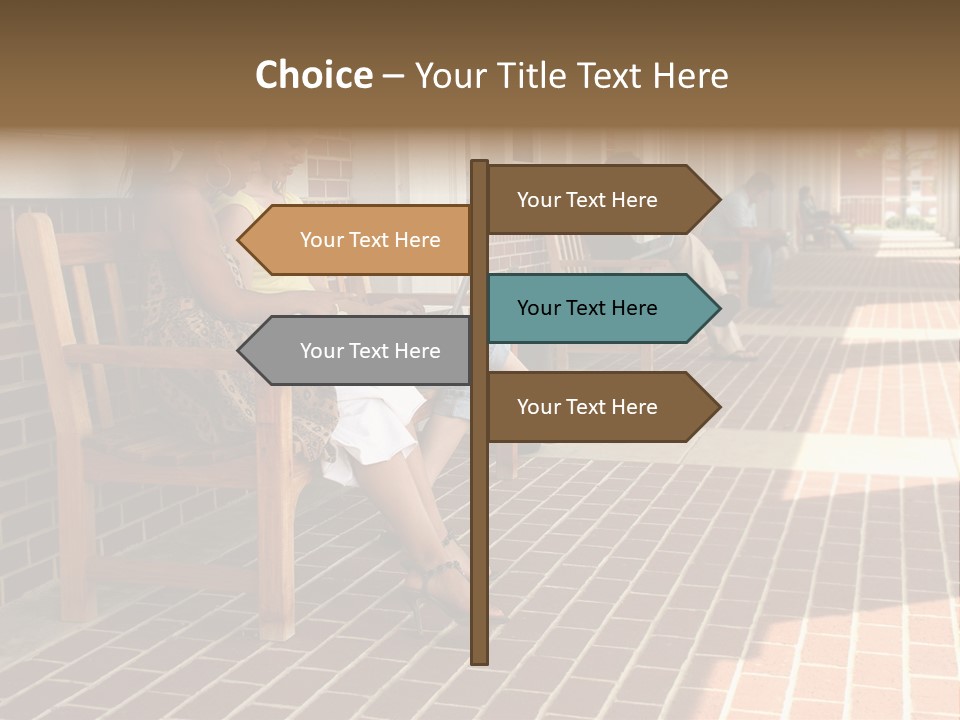 College Students On Campus. PowerPoint Template