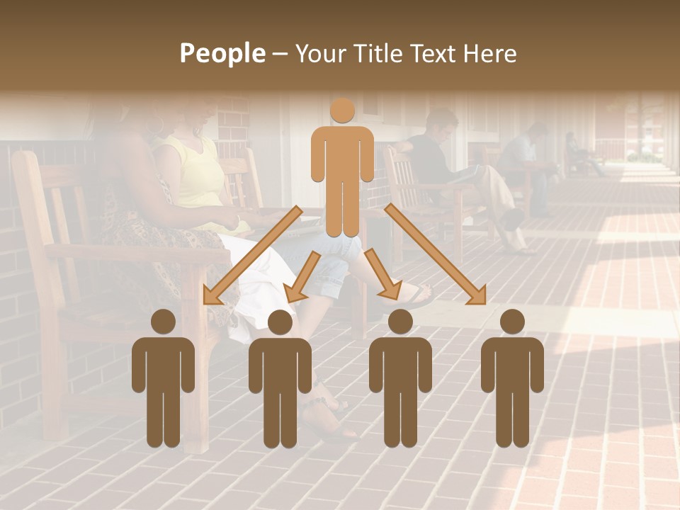 College Students On Campus. PowerPoint Template