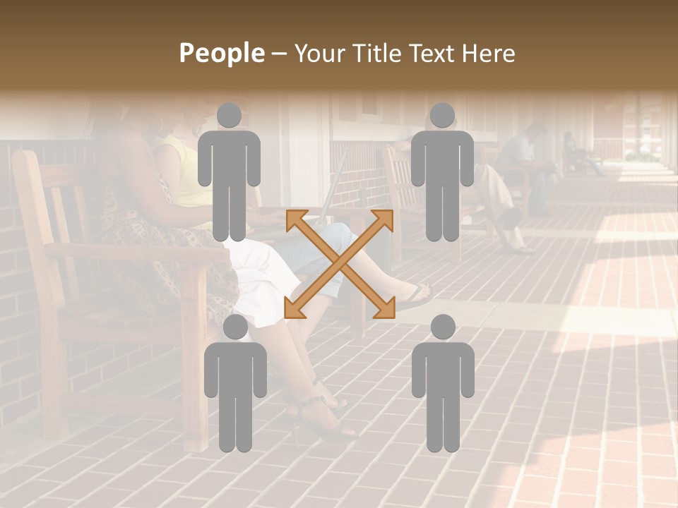 College Students On Campus. PowerPoint Template