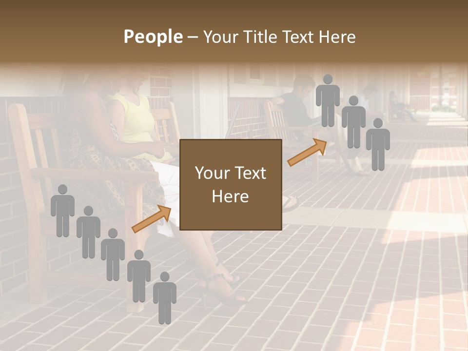 College Students On Campus. PowerPoint Template