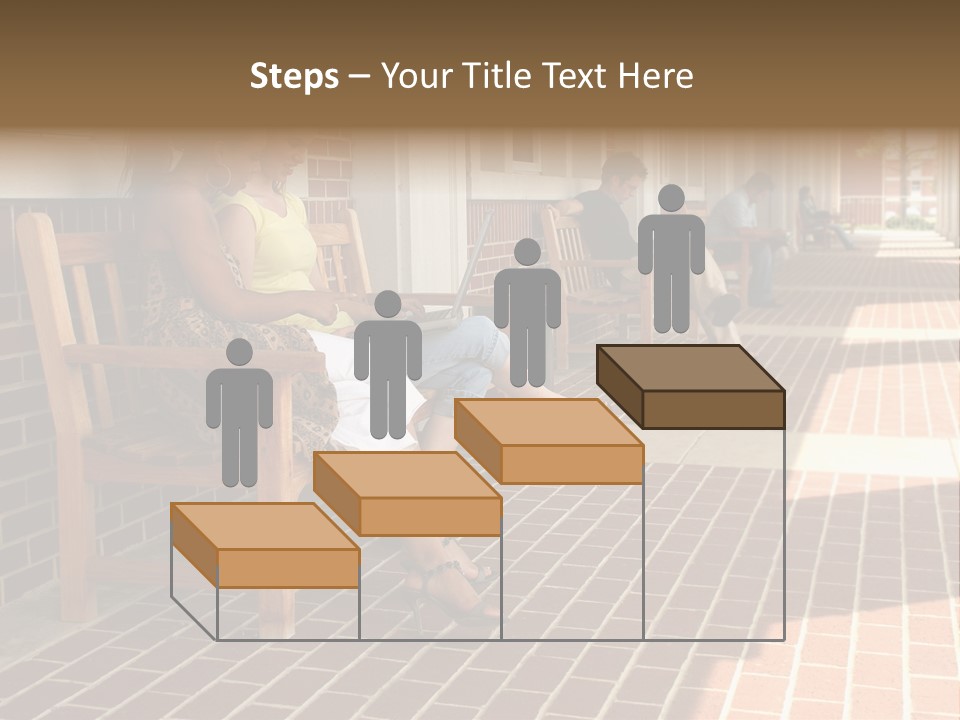 College Students On Campus. PowerPoint Template