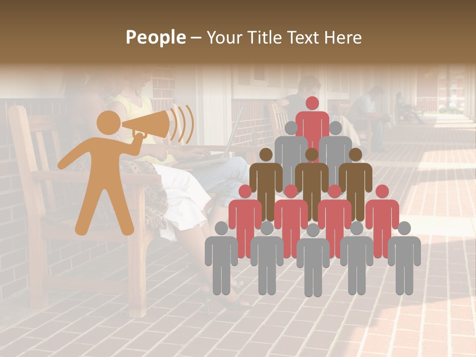 College Students On Campus. PowerPoint Template