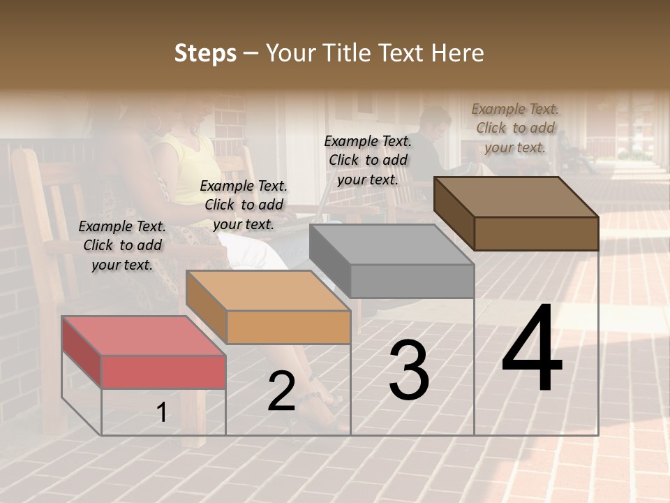 College Students On Campus. PowerPoint Template