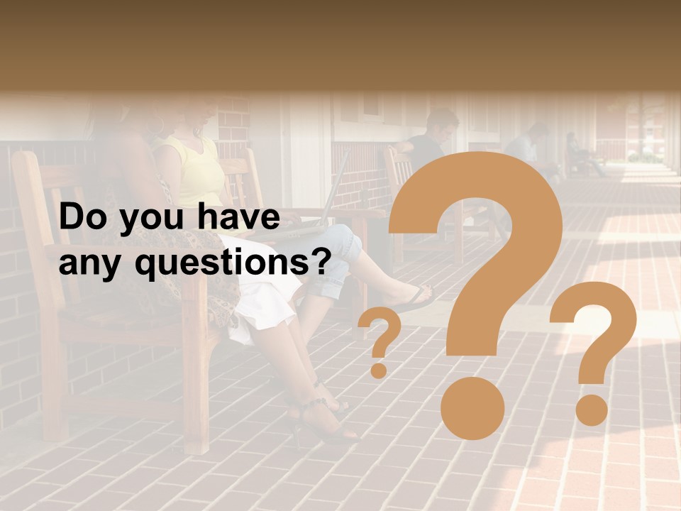 College Students On Campus. PowerPoint Template