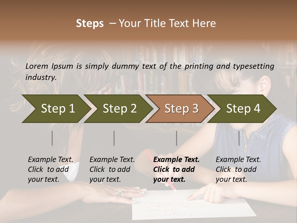 A Little Girl Learning From Her Teacher. PowerPoint Template