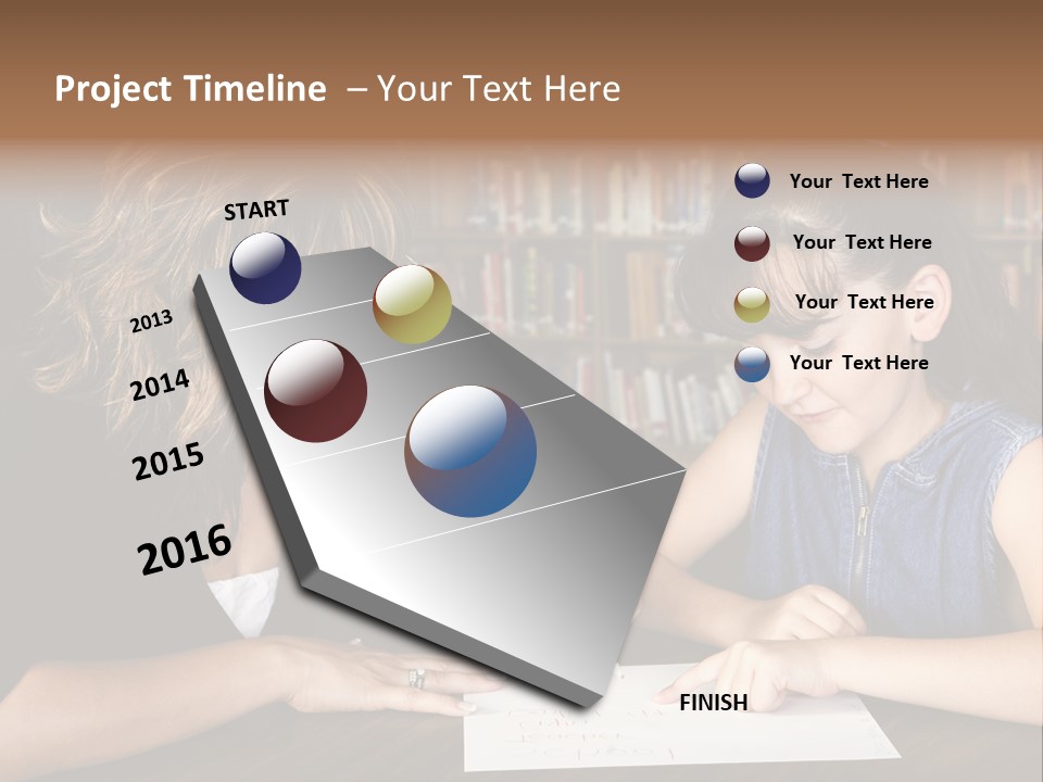 A Little Girl Learning From Her Teacher. PowerPoint Template