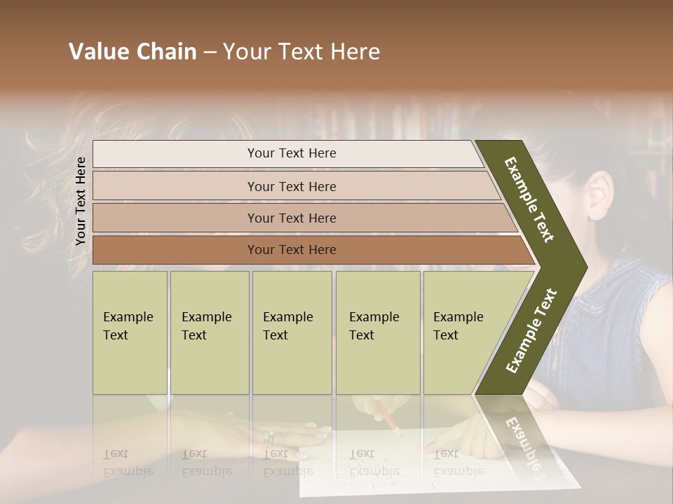 A Little Girl Learning From Her Teacher. PowerPoint Template