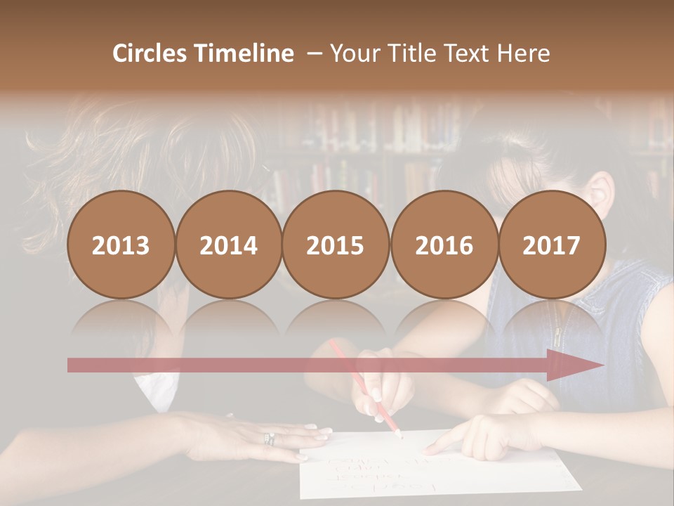 A Little Girl Learning From Her Teacher. PowerPoint Template