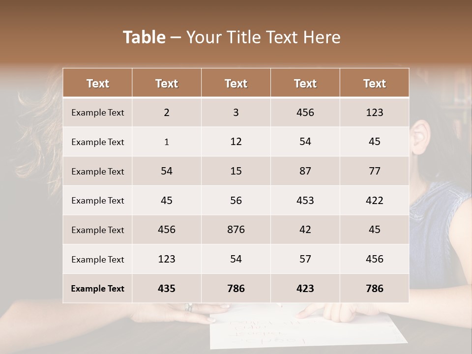 A Little Girl Learning From Her Teacher. PowerPoint Template