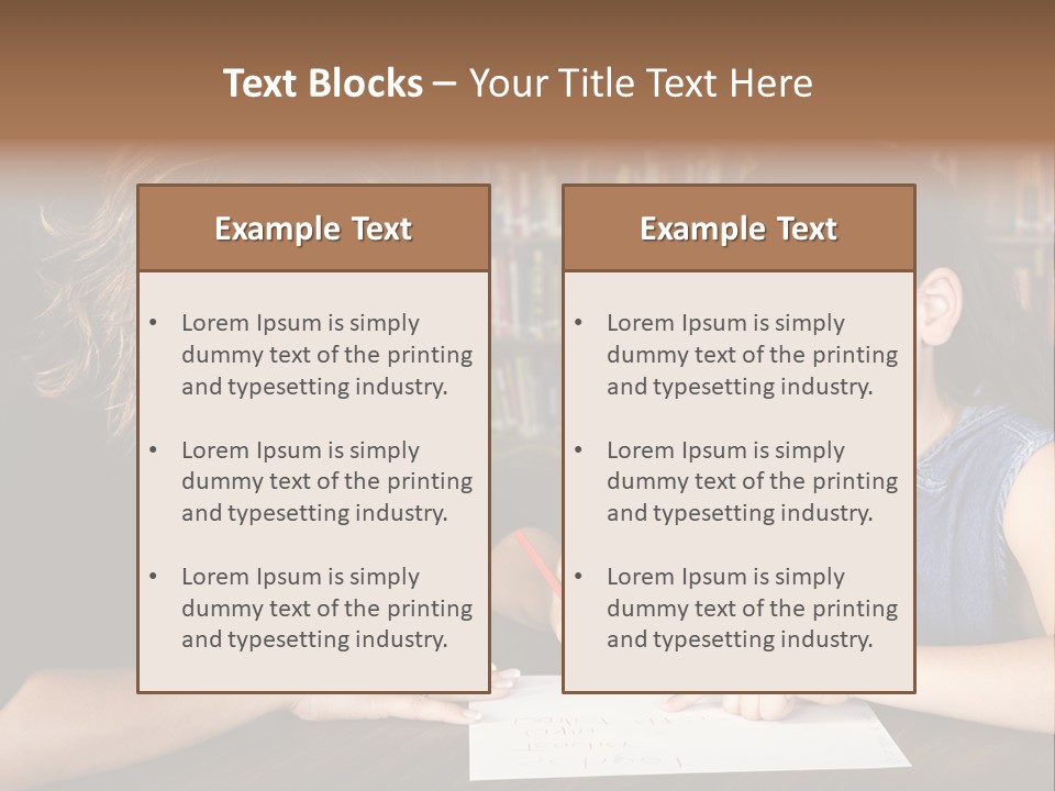 A Little Girl Learning From Her Teacher. PowerPoint Template