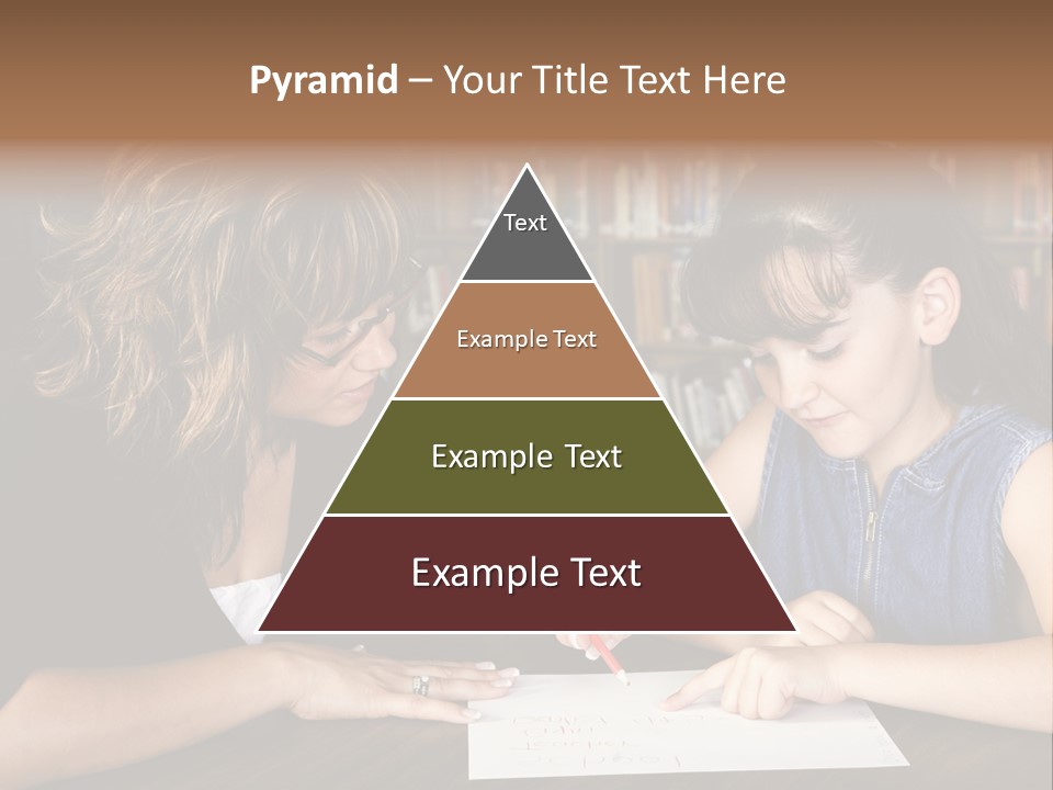 A Little Girl Learning From Her Teacher. PowerPoint Template