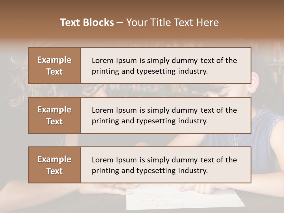 A Little Girl Learning From Her Teacher. PowerPoint Template