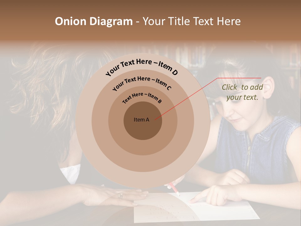 A Little Girl Learning From Her Teacher. PowerPoint Template