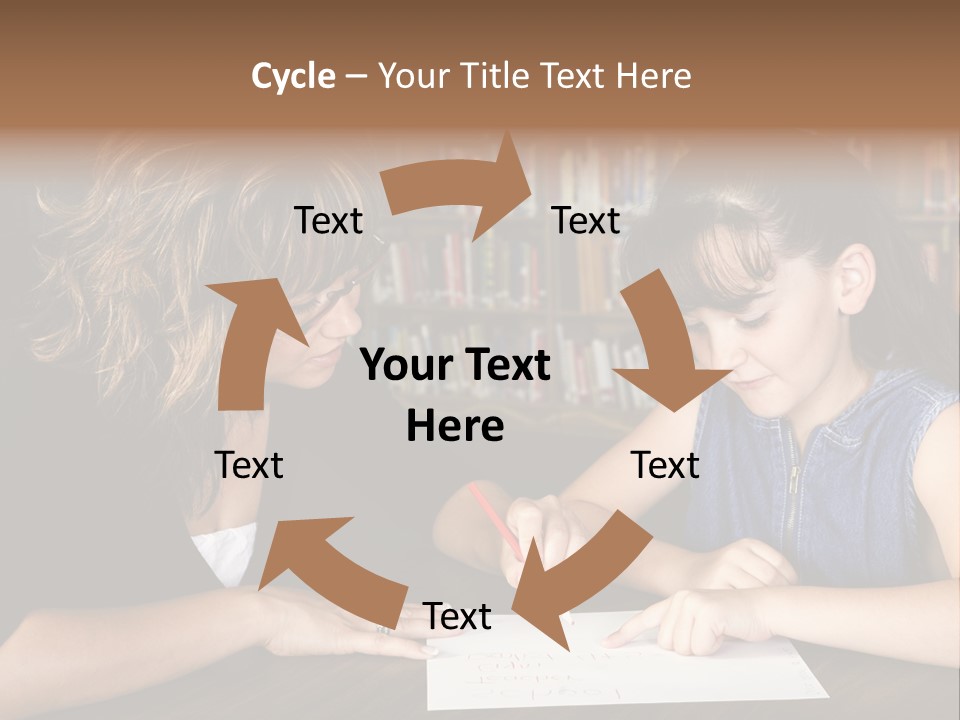 A Little Girl Learning From Her Teacher. PowerPoint Template