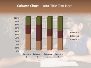 A Little Girl Learning From Her Teacher. PowerPoint Template