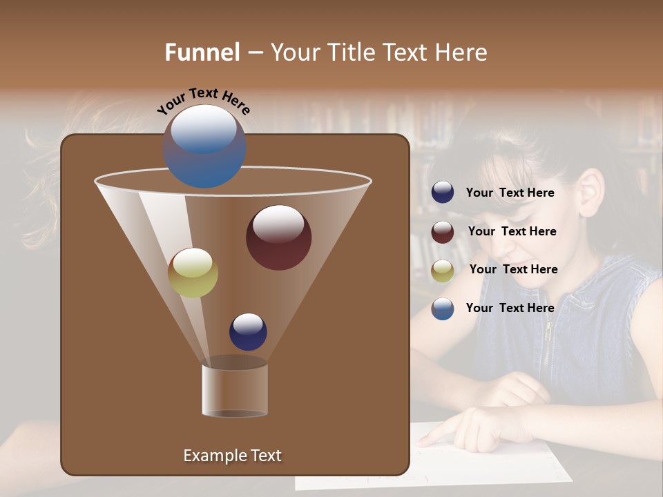 A Little Girl Learning From Her Teacher. PowerPoint Template