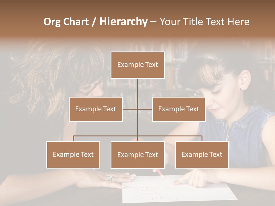 A Little Girl Learning From Her Teacher. PowerPoint Template