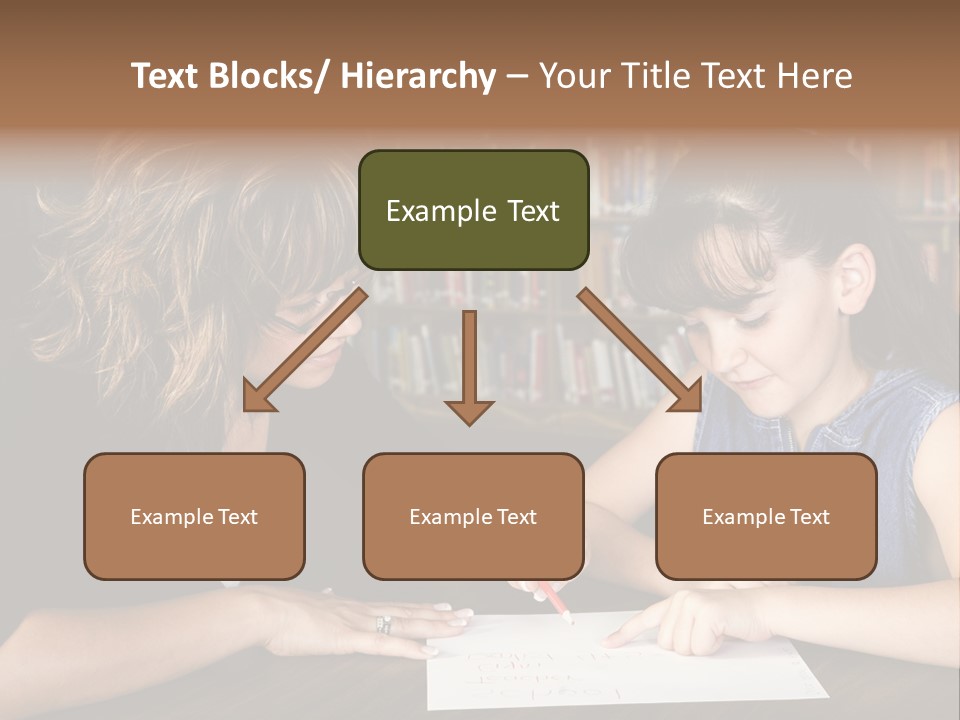 A Little Girl Learning From Her Teacher. PowerPoint Template