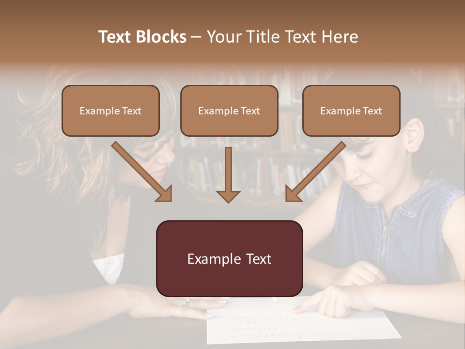 A Little Girl Learning From Her Teacher. PowerPoint Template