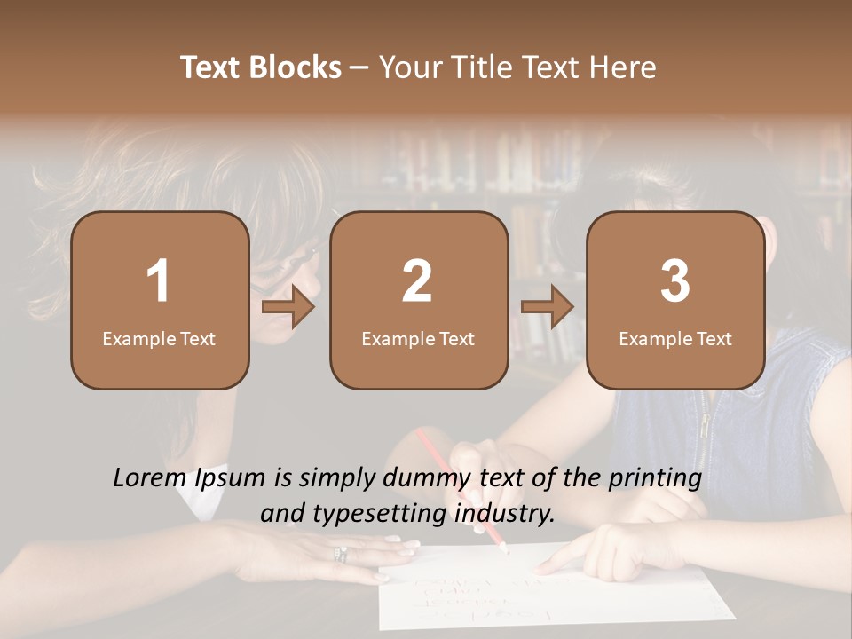 A Little Girl Learning From Her Teacher. PowerPoint Template