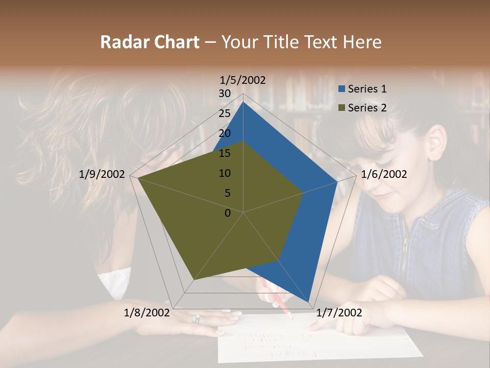 A Little Girl Learning From Her Teacher. PowerPoint Template