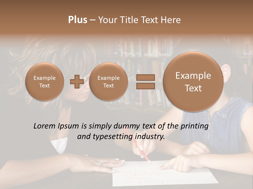 A Little Girl Learning From Her Teacher. PowerPoint Template