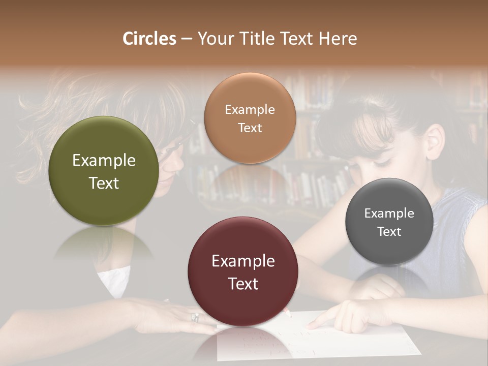 A Little Girl Learning From Her Teacher. PowerPoint Template