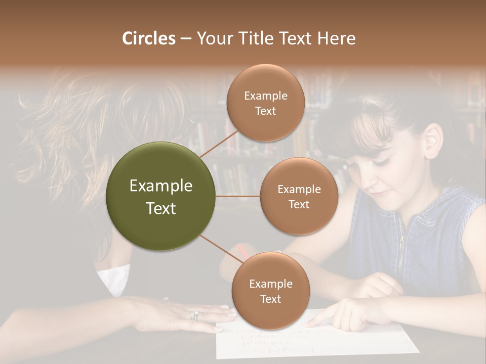 A Little Girl Learning From Her Teacher. PowerPoint Template