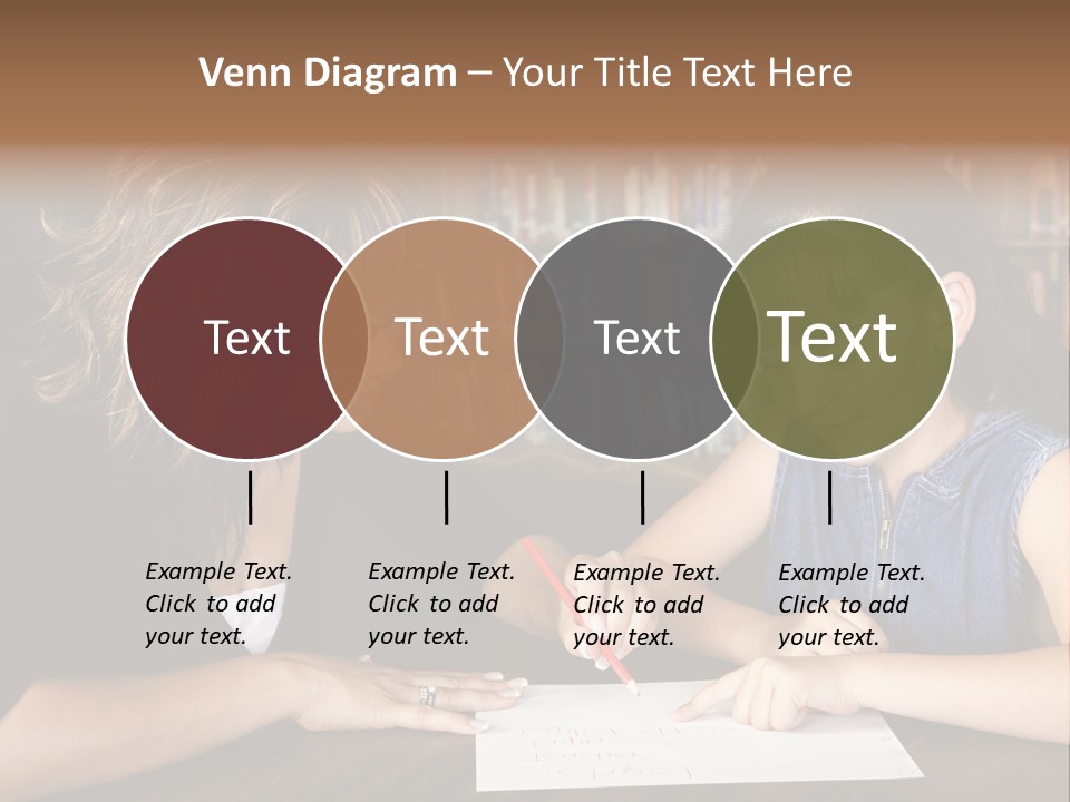 A Little Girl Learning From Her Teacher. PowerPoint Template