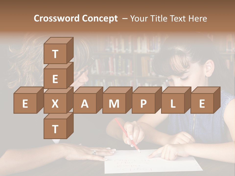 A Little Girl Learning From Her Teacher. PowerPoint Template