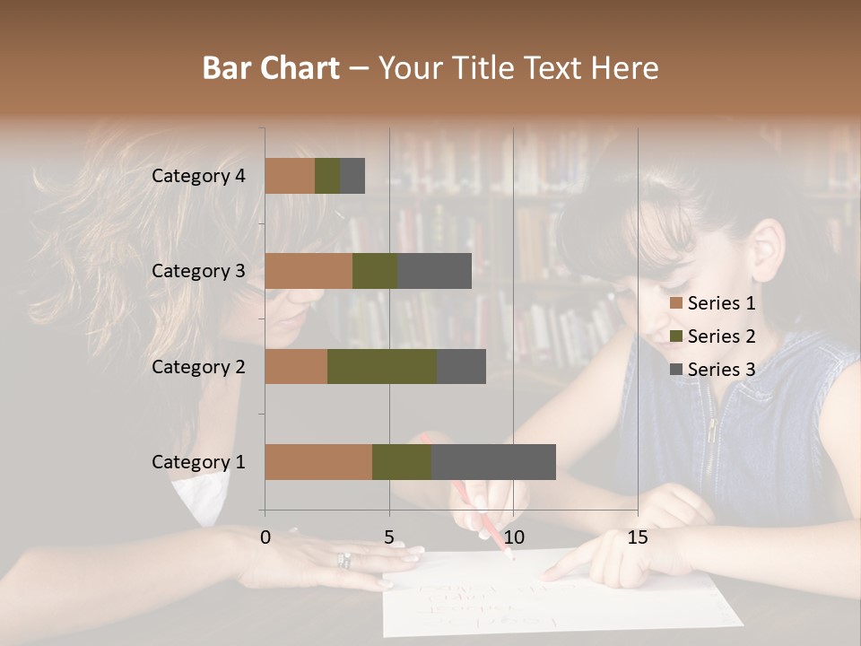 A Little Girl Learning From Her Teacher. PowerPoint Template