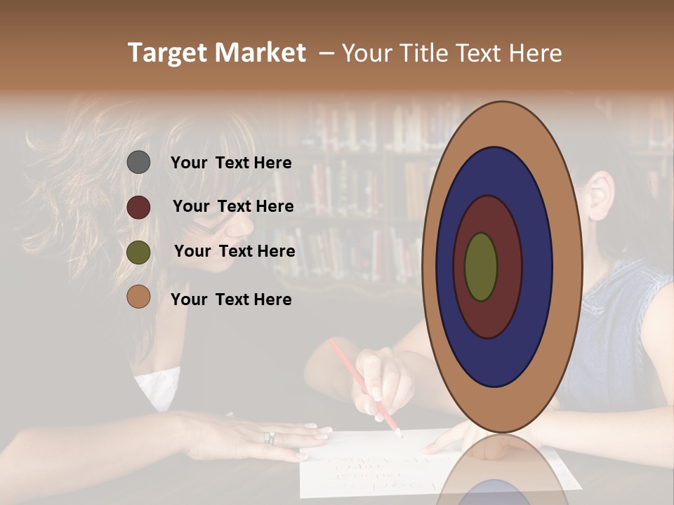 A Little Girl Learning From Her Teacher. PowerPoint Template