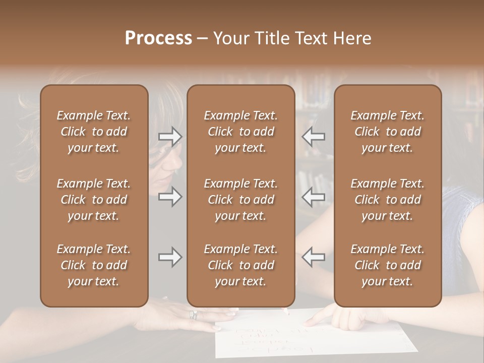 A Little Girl Learning From Her Teacher. PowerPoint Template