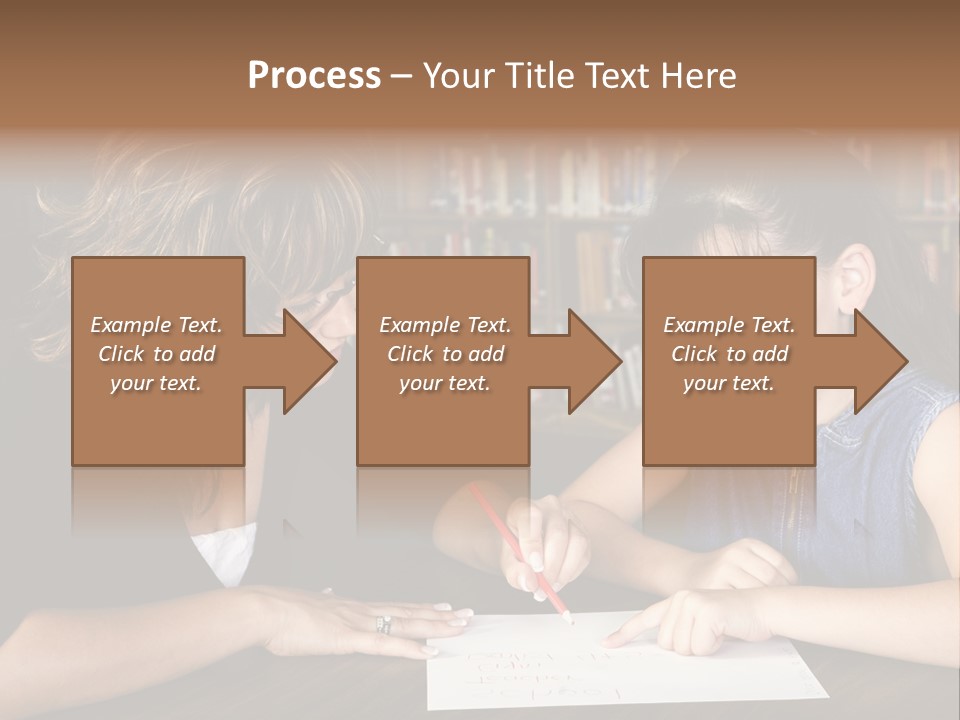 A Little Girl Learning From Her Teacher. PowerPoint Template