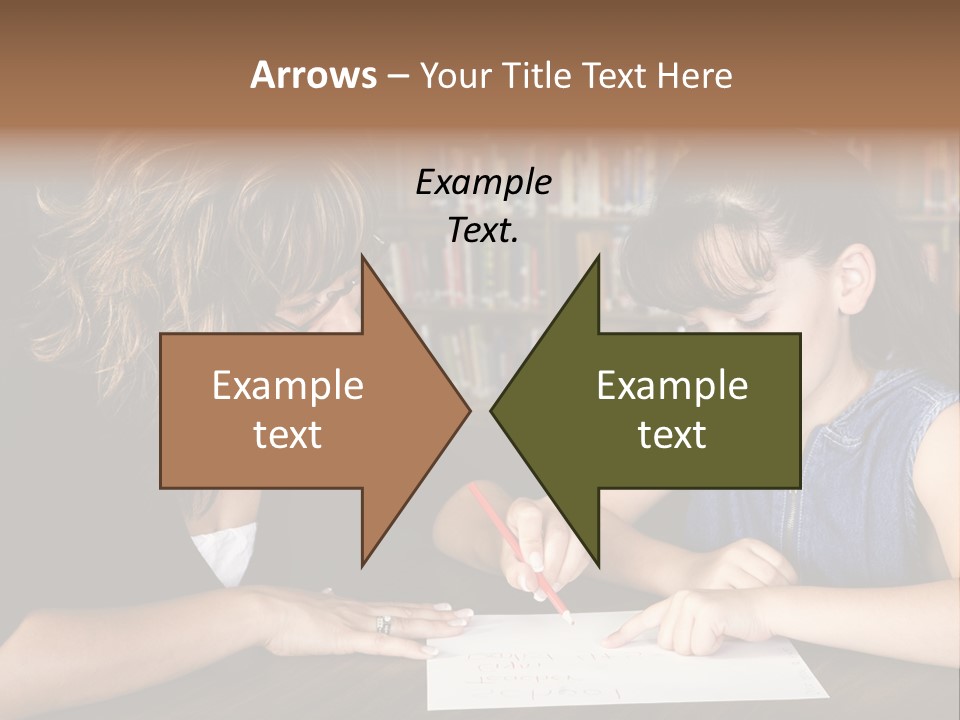 A Little Girl Learning From Her Teacher. PowerPoint Template