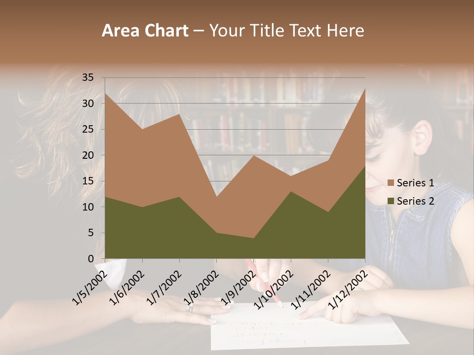 A Little Girl Learning From Her Teacher. PowerPoint Template