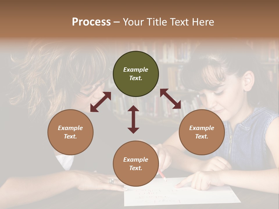 A Little Girl Learning From Her Teacher. PowerPoint Template