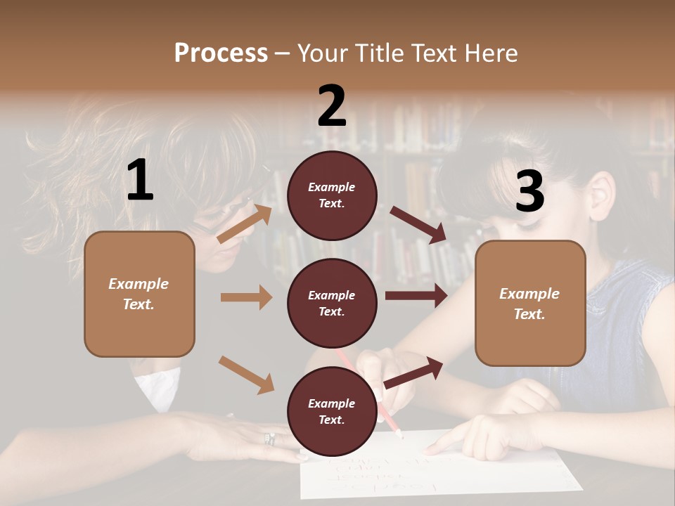 A Little Girl Learning From Her Teacher. PowerPoint Template