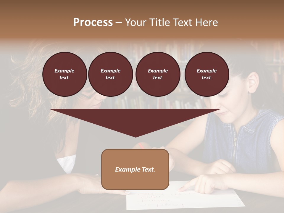 A Little Girl Learning From Her Teacher. PowerPoint Template