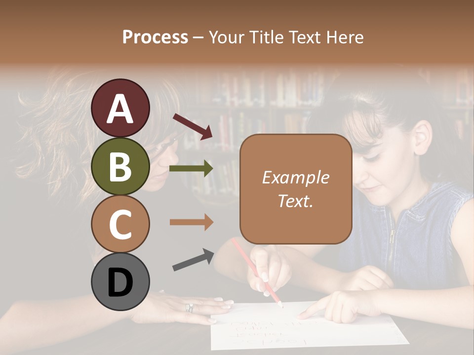 A Little Girl Learning From Her Teacher. PowerPoint Template