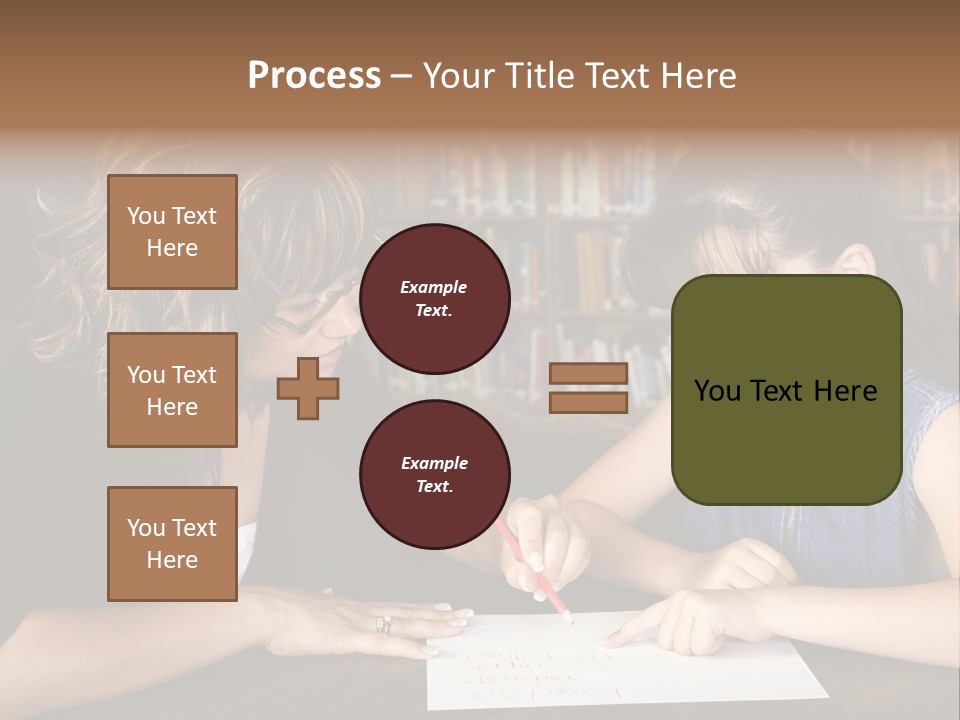 A Little Girl Learning From Her Teacher. PowerPoint Template