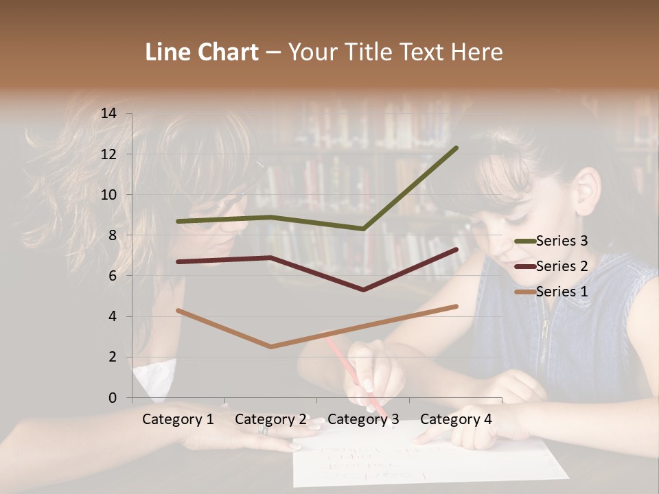 A Little Girl Learning From Her Teacher. PowerPoint Template