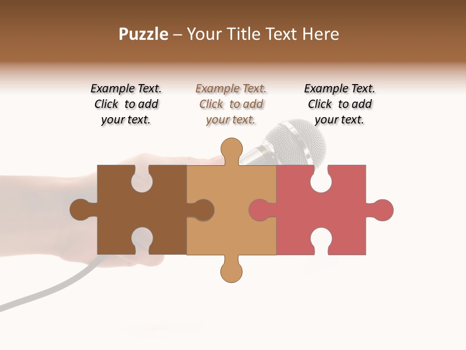 Microphone In Hand PowerPoint Template